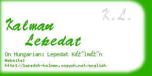 kalman lepedat business card